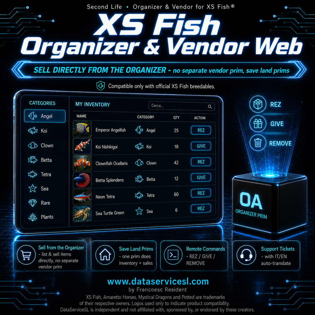 Fish Organizer & Vendor Web